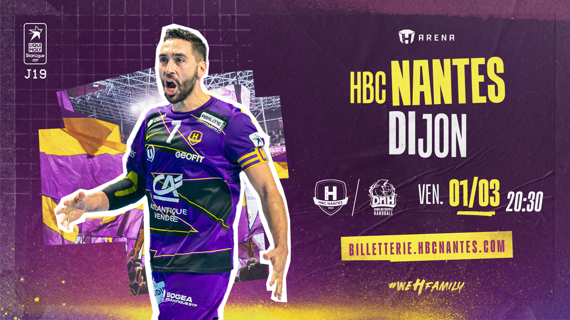 HBC Nantes - Dijon : Vendredi 1er mars à 20h30