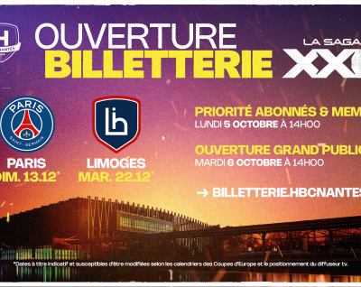 Ouverture billetterie : PSG & Limoges (Neodif XXL)