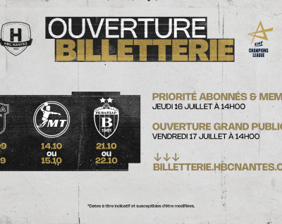 Ouverture billetterie : Plock, Melsungen, Vardar