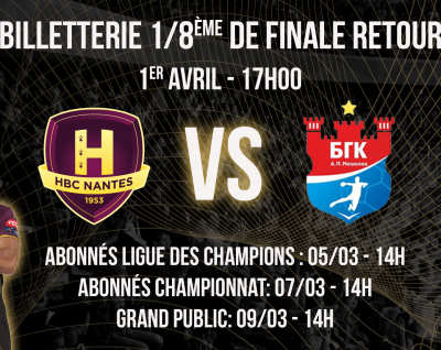 HBC Nantes – HC Meshkov Brest: dimanche 1er Avril à 17h00