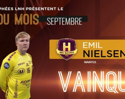 Emil Nielsen élu joueur du mois en Lidl StarLigue