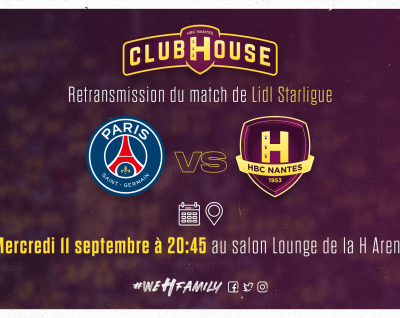 PSG - HBC Nantes : Rendez-vous au Club House