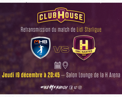Montpellier - HBC Nantes : RDV au Club House