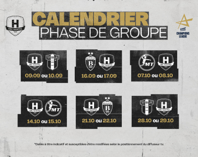 Le calendrier de Ligue des Champions est connu