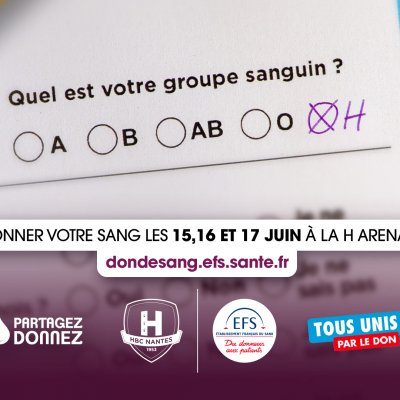 Donnez votre sang à la H Arena (du 15 au 17 juin) !