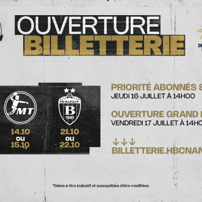 Ouverture billetterie : Plock, Melsungen, Vardar