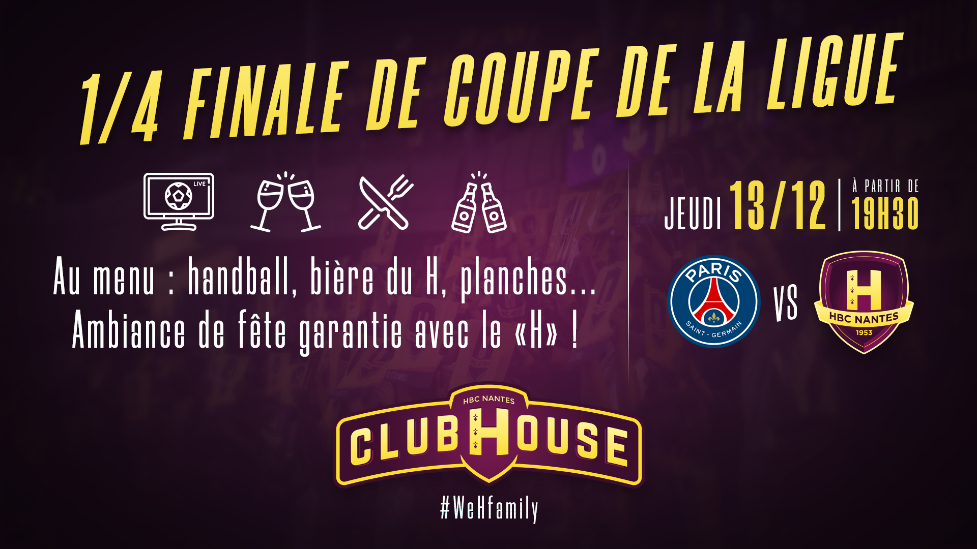 PSG Handball - HBC Nantes : rendez-vous au #ClubHouse