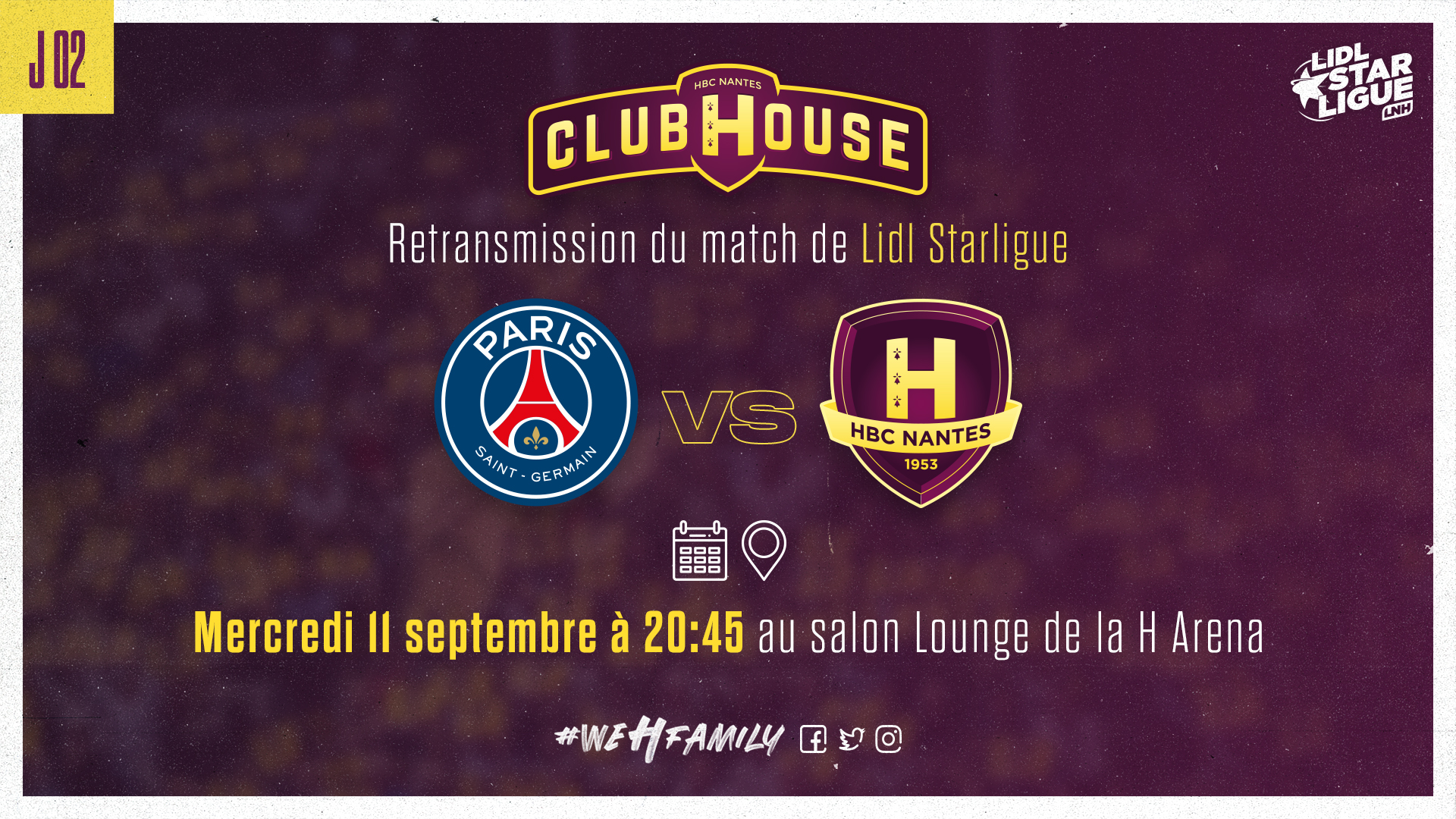 PSG - HBC Nantes : Rendez-vous au Club House