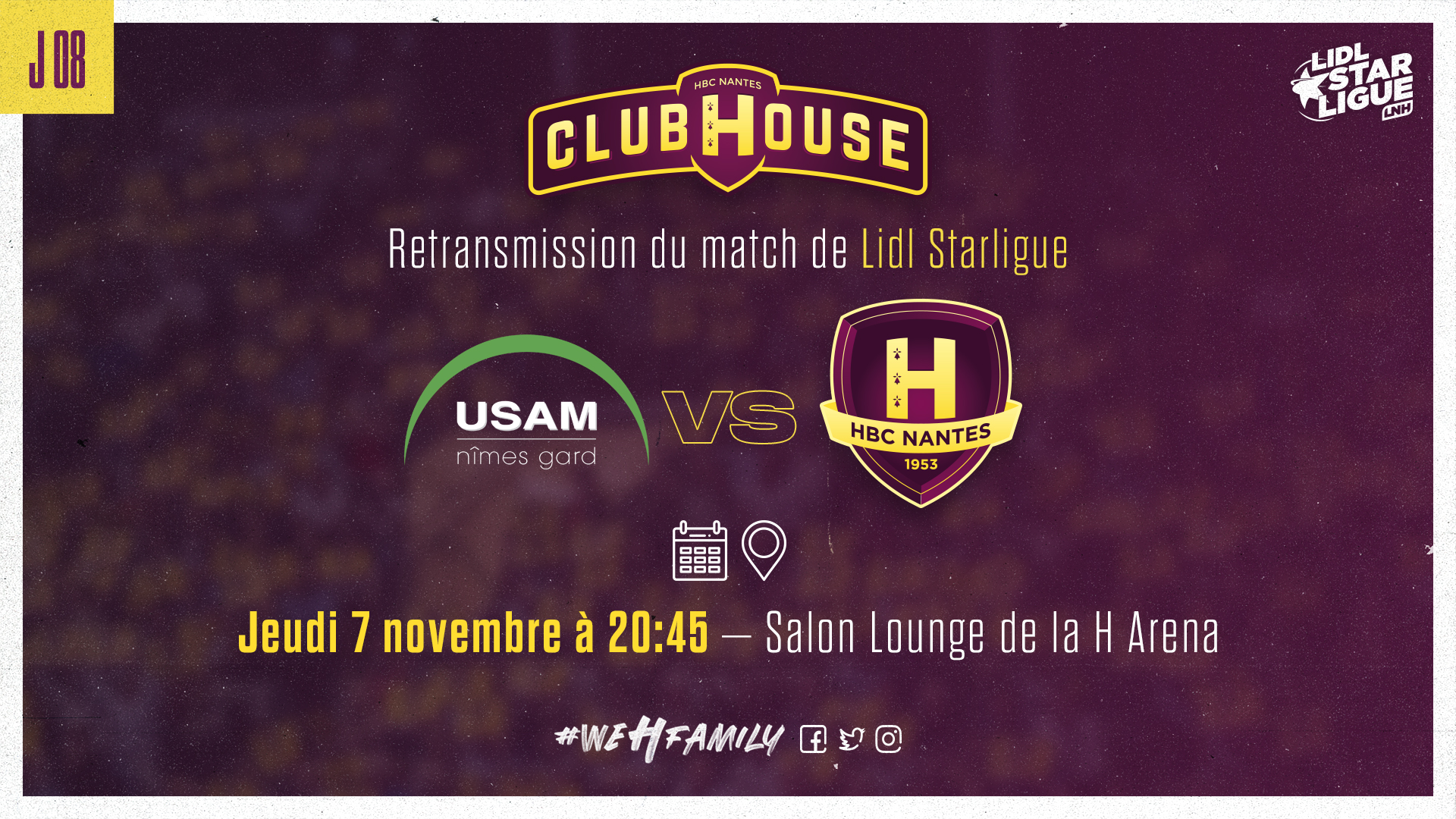USAM - HBC Nantes : Rendez-vous au Club House