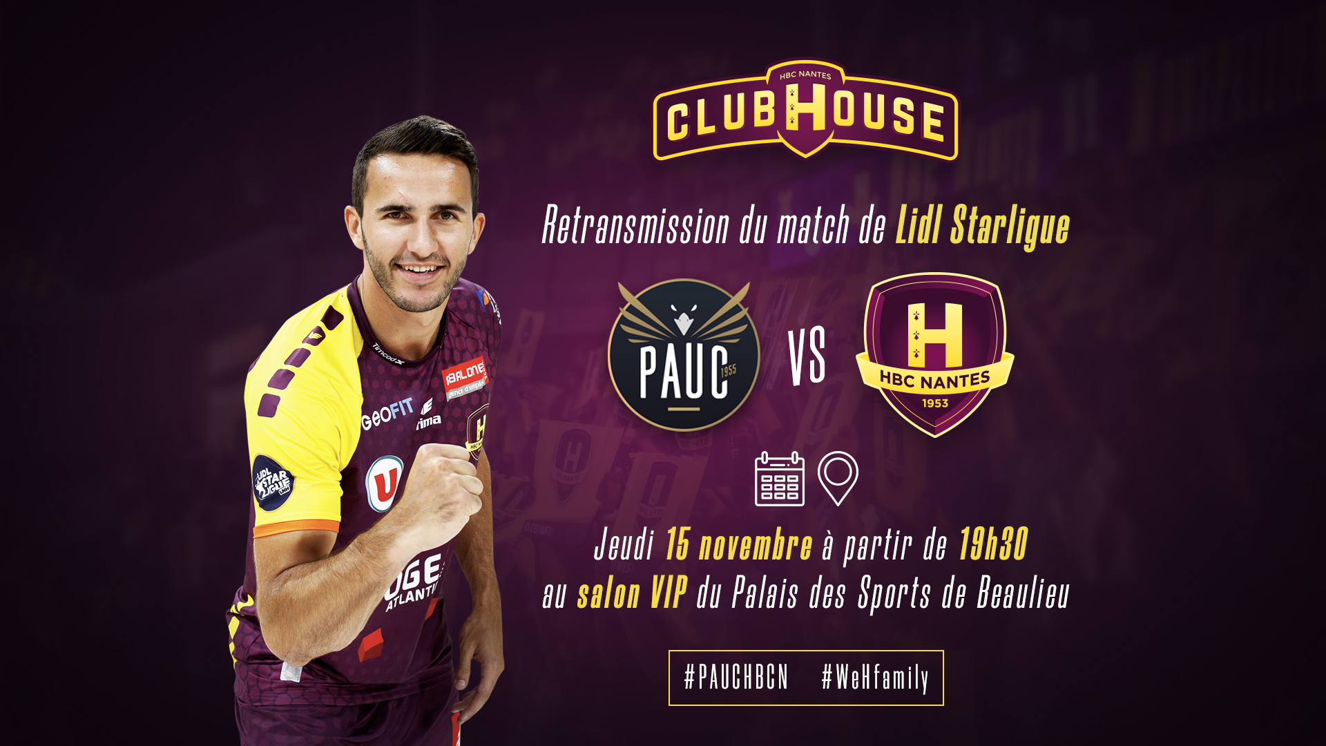 Aix - HBC Nantes : Rendez-vous au Club House