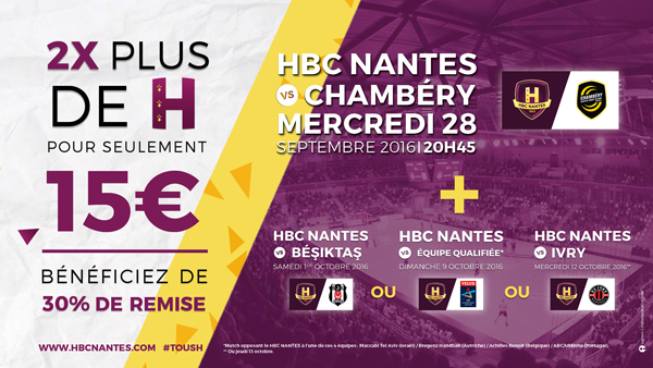HBC Nantes / Chambéry en tête d'affiche
