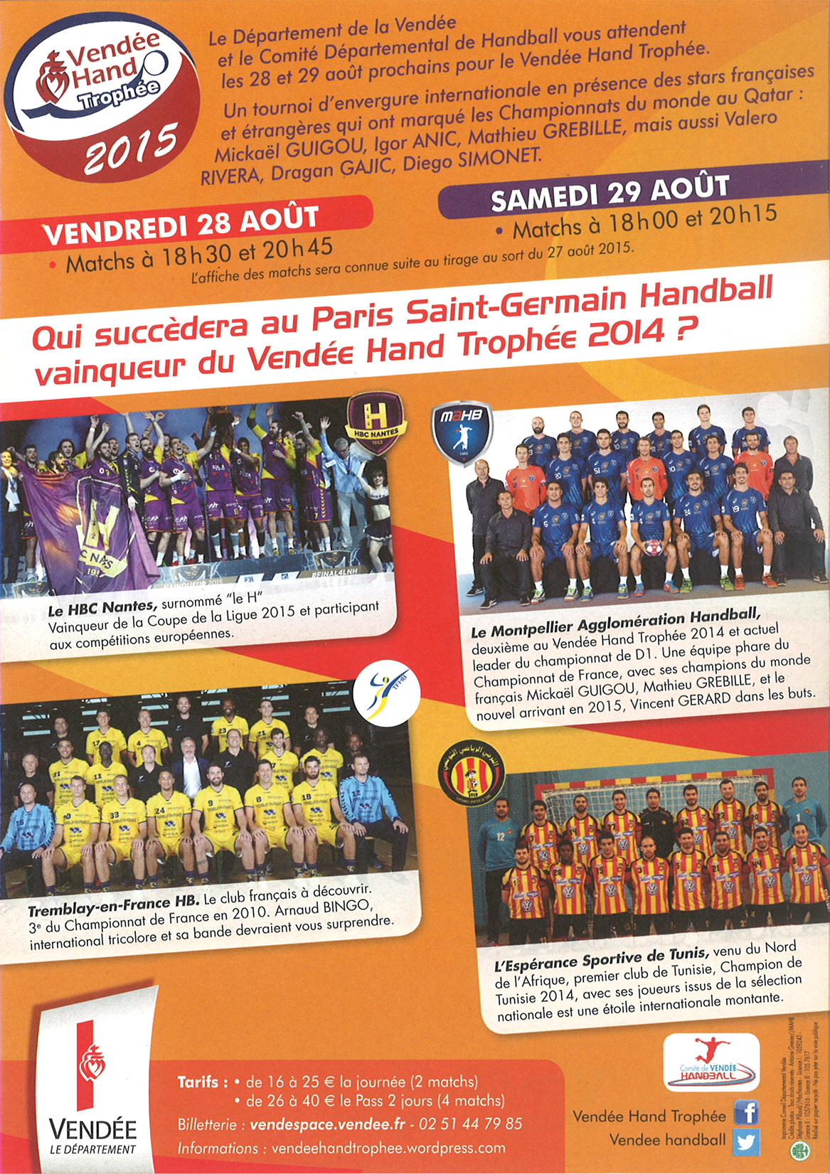 Le "H" au Vendée Hand Trophée