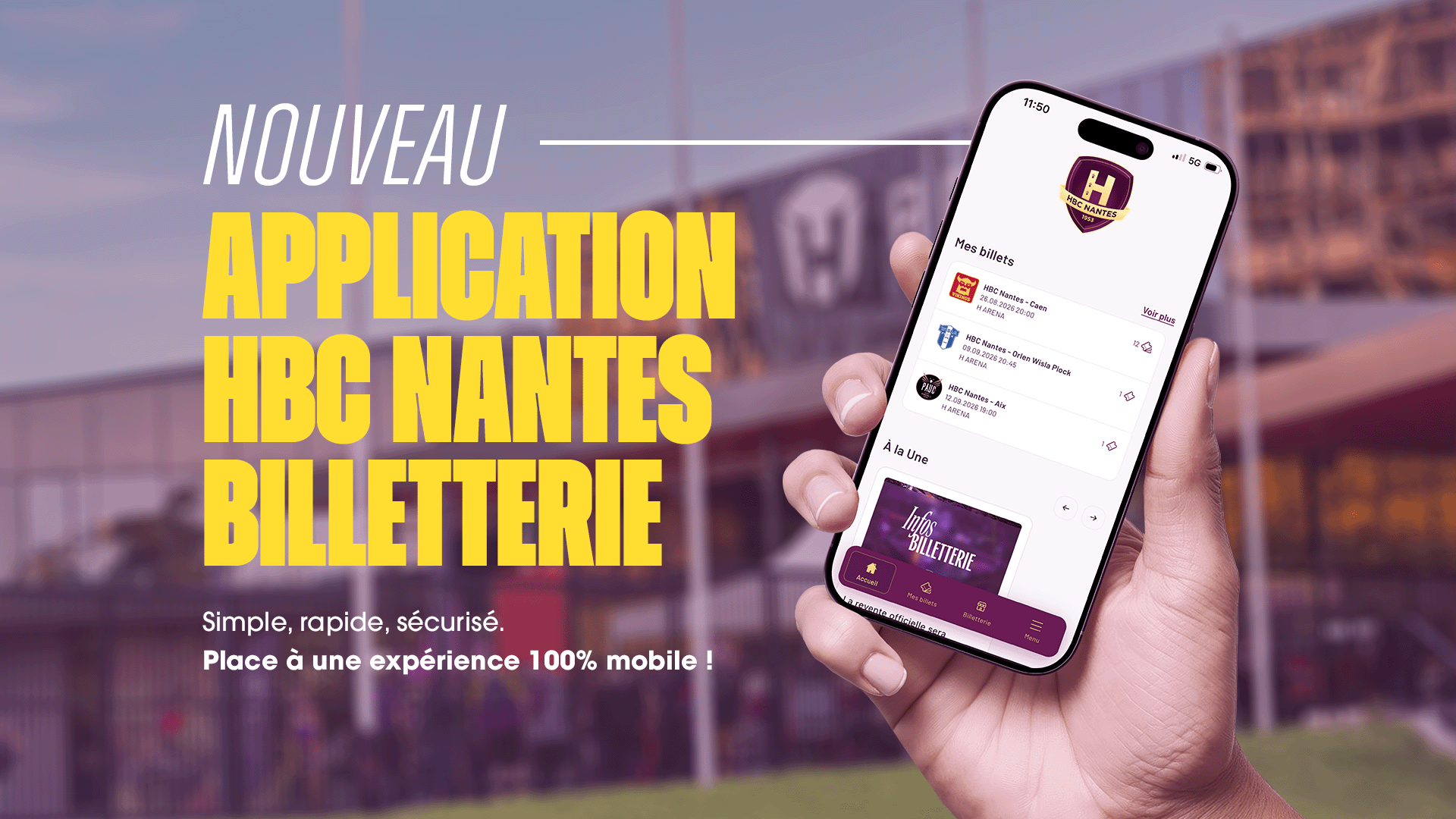 Votre application HBC Nantes Billetterie est disponible !