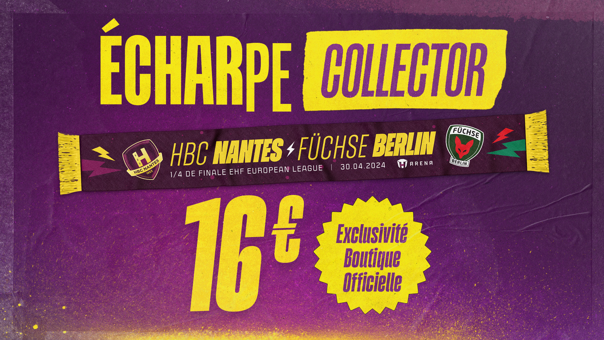 Echarpe collector HBC Nantes - Berlin