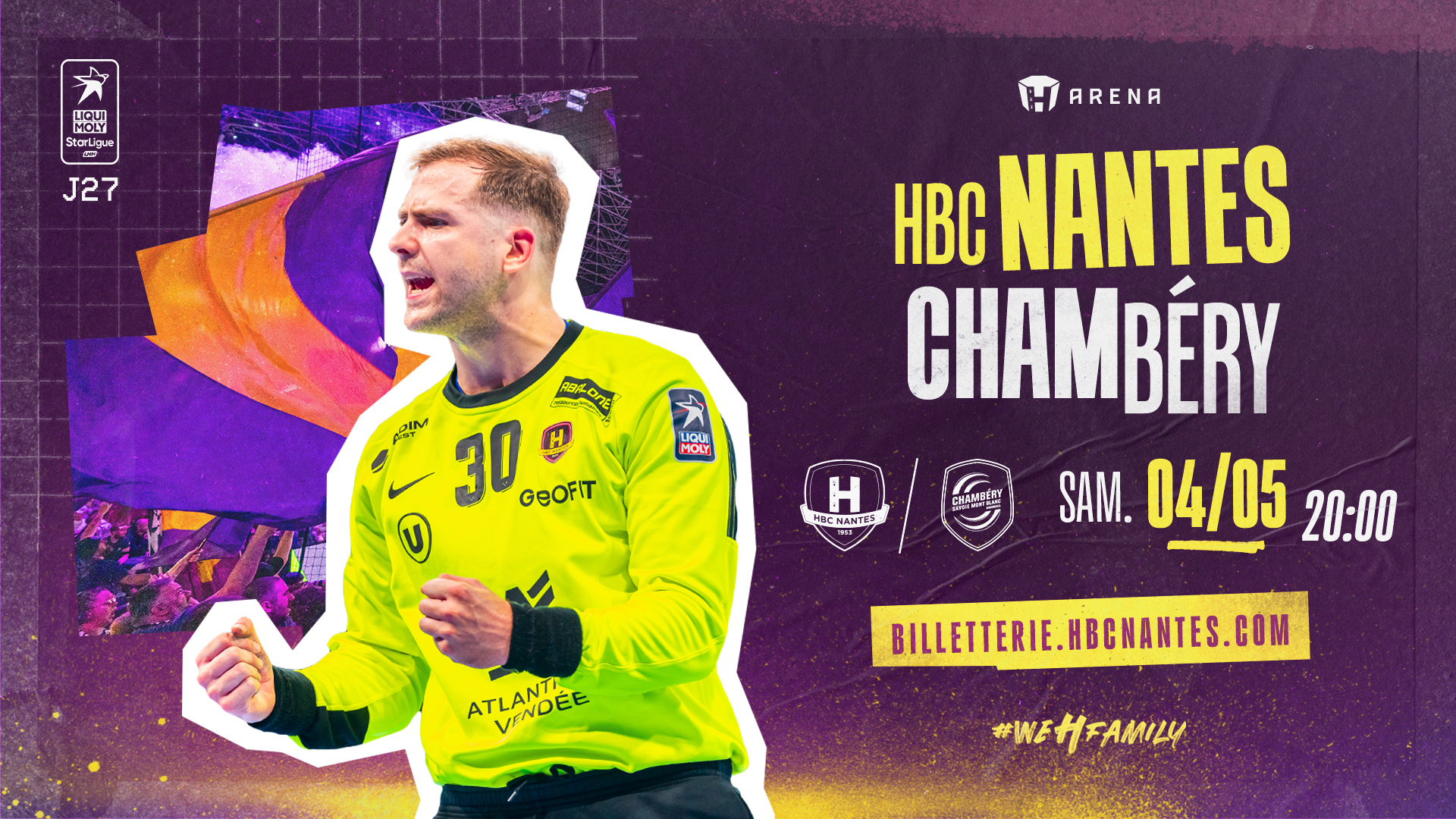 HBC Nantes - Chambéry : Samedi 4 mai à 20h00