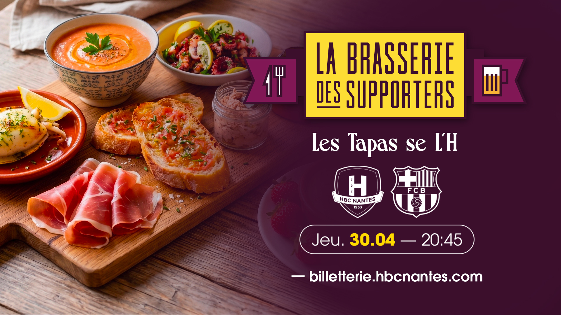 HBC Nantes - Barça : les Tapas se l'H à la Brasserie