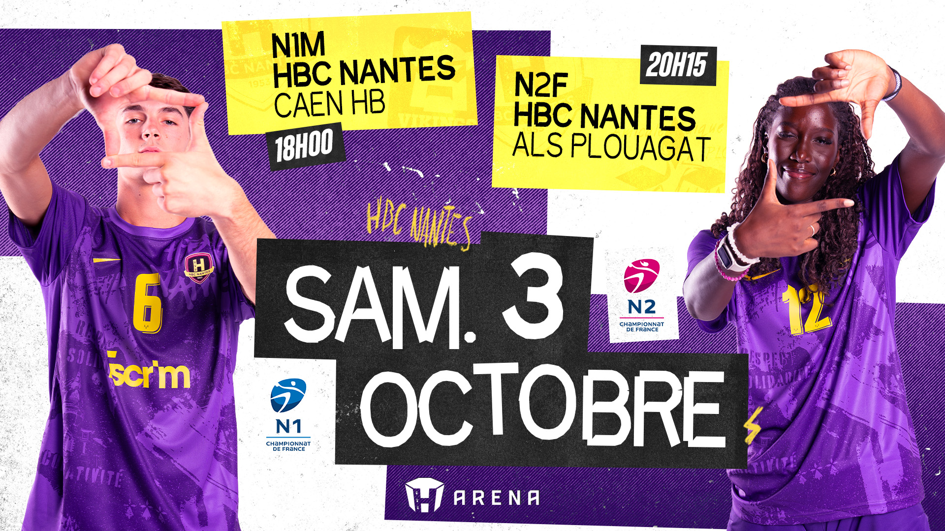 La N1M et la N2F à la H Arena samedi 3 octobre
