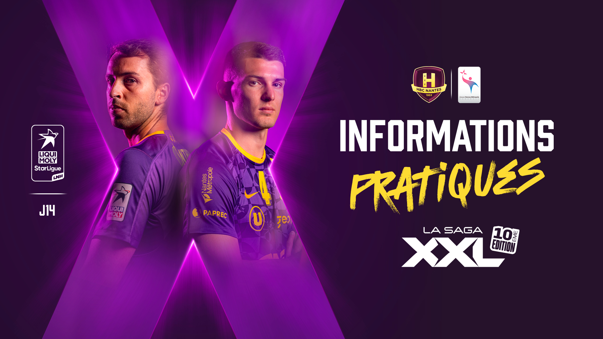 Infos pratiques (Neodif XXL) : HBC Nantes / Cesson-Rennes