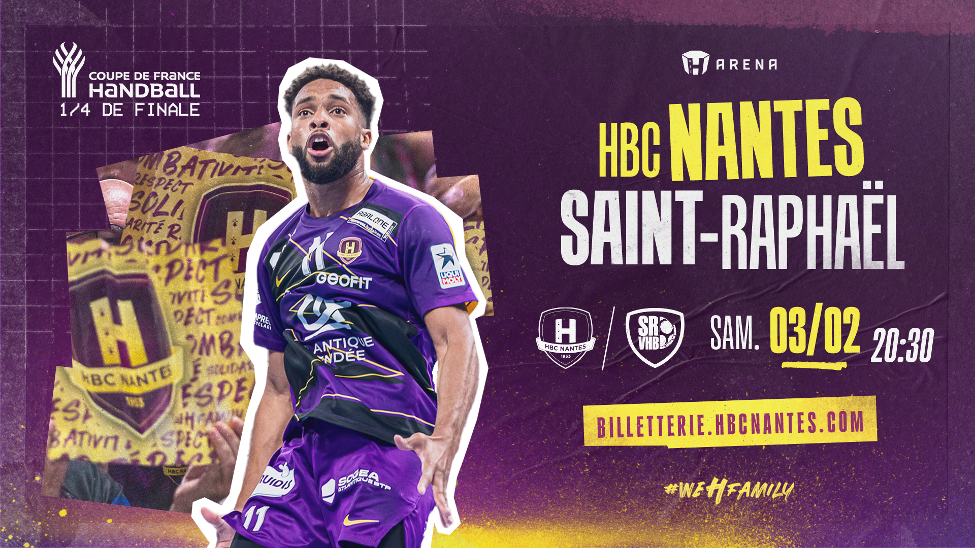 HBC Nantes - Saint-Raphaël : Vendredi 16 février à 20h00