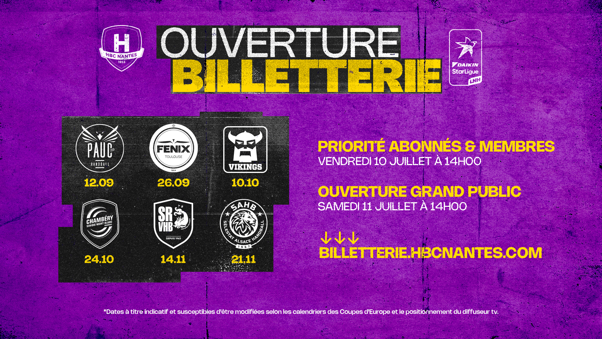 Ouverture billetterie : Les premiers matchs bientôt disponibles
