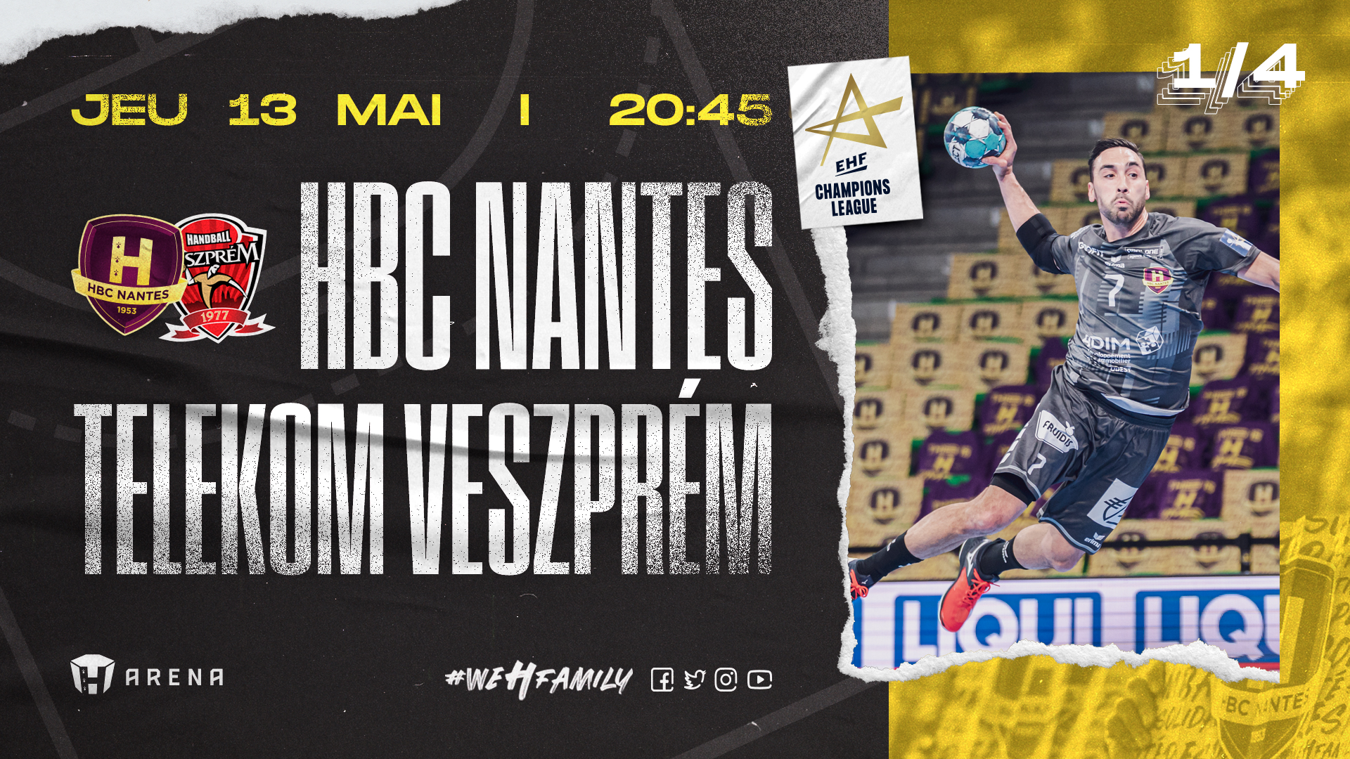 HBC Nantes - Veszprem : programme de match
