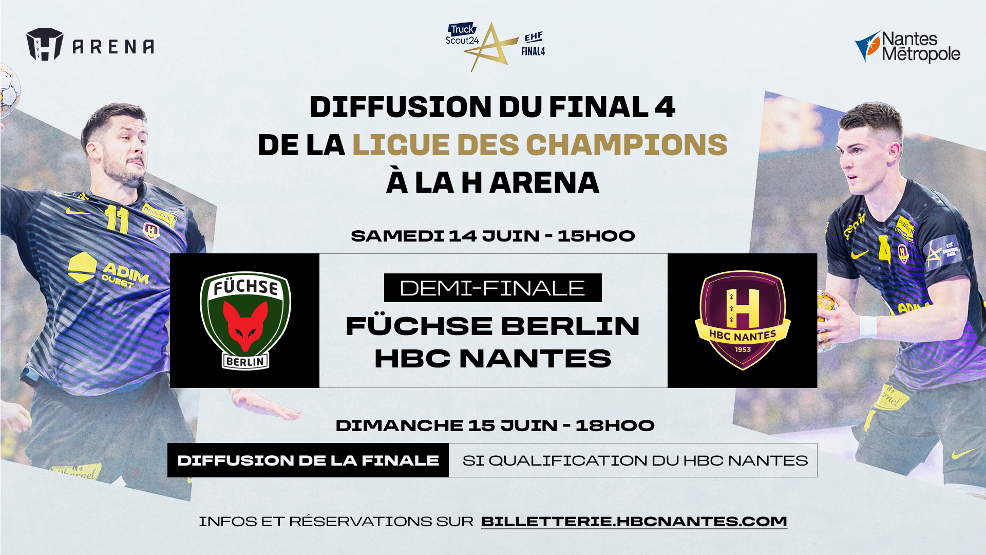 Final 4 : Diffusion organisée par Nantes Métropole