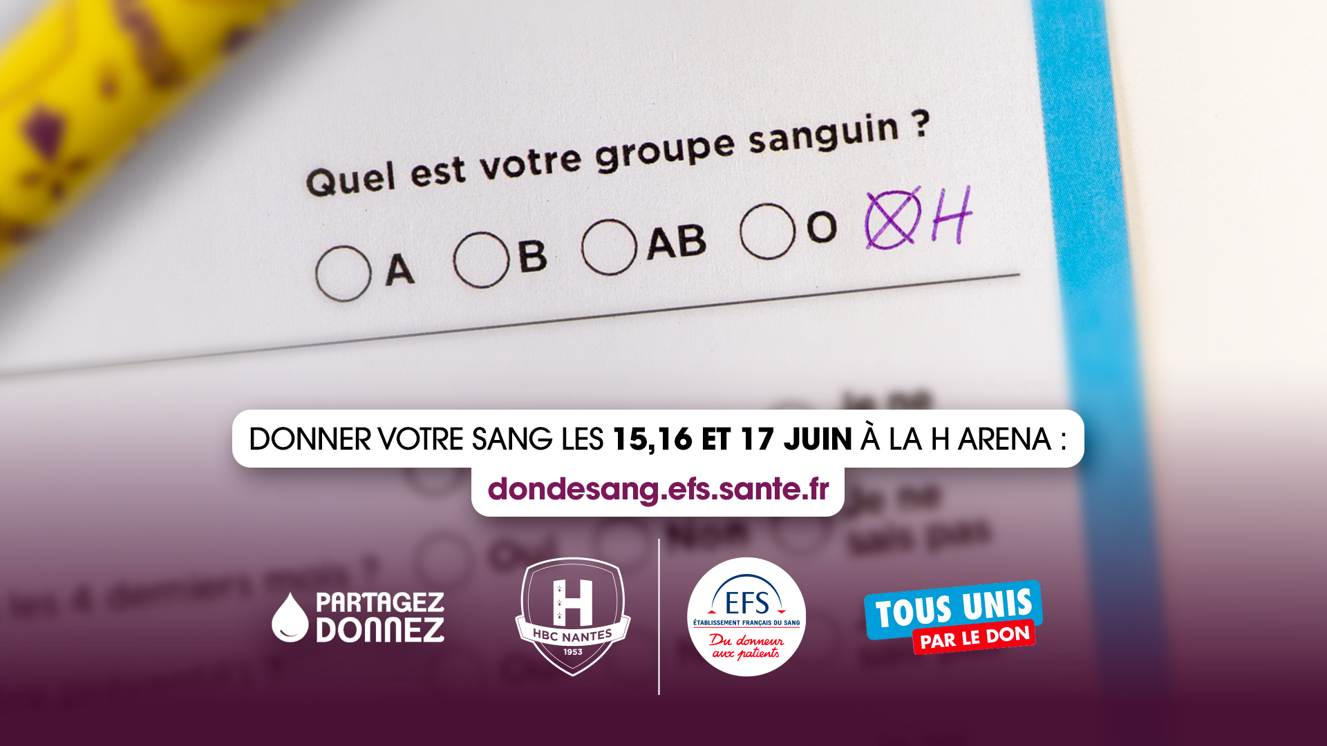Donnez votre sang à la H Arena (du 15 au 17 juin) !