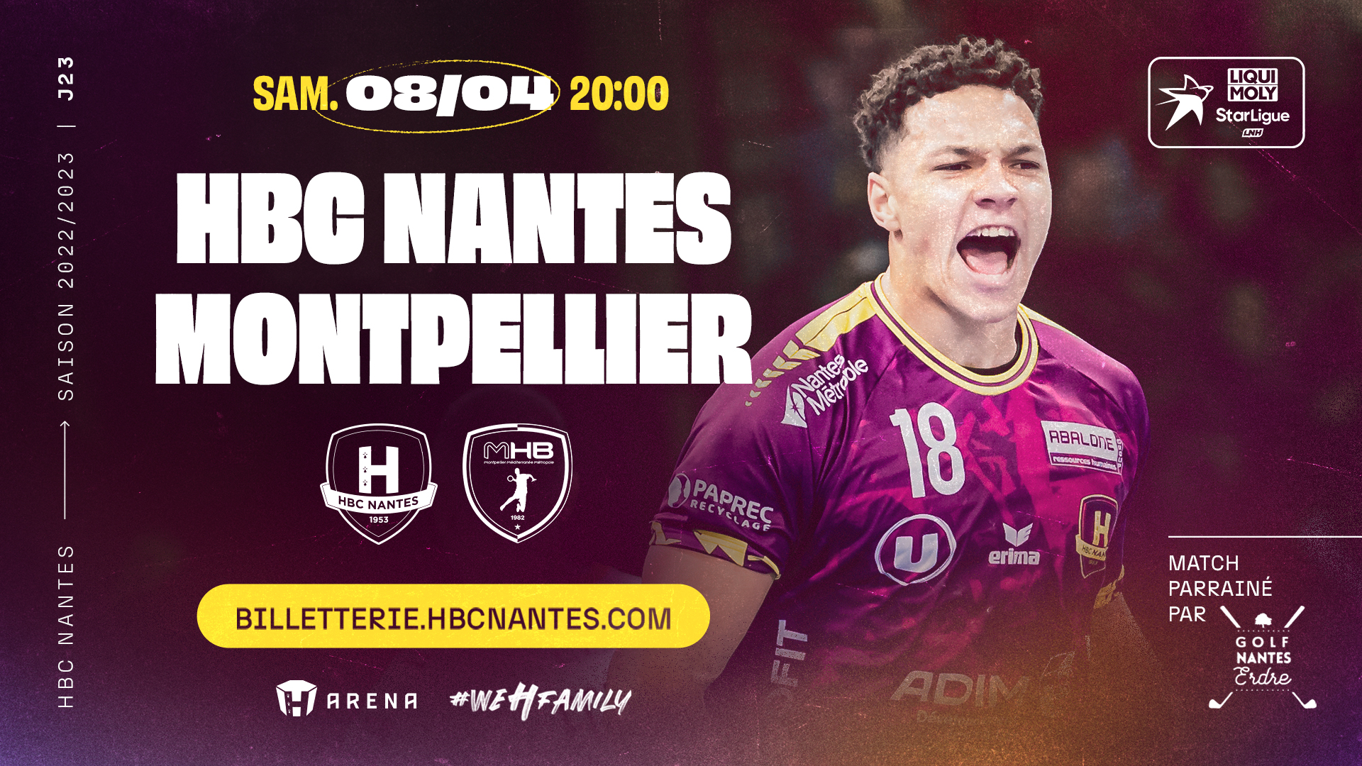 HBC Nantes - Montpellier : Samedi 8 avril à 20h00