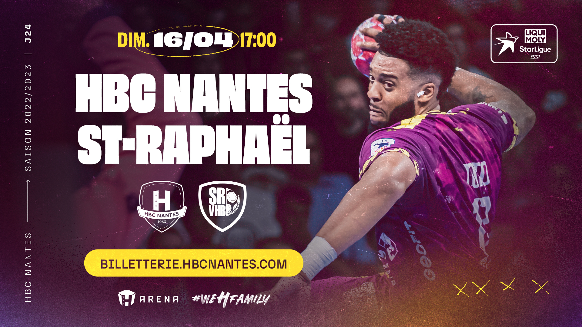 HBC Nantes  Saint-Raphaël : Dimanche 16 avril à 17h00