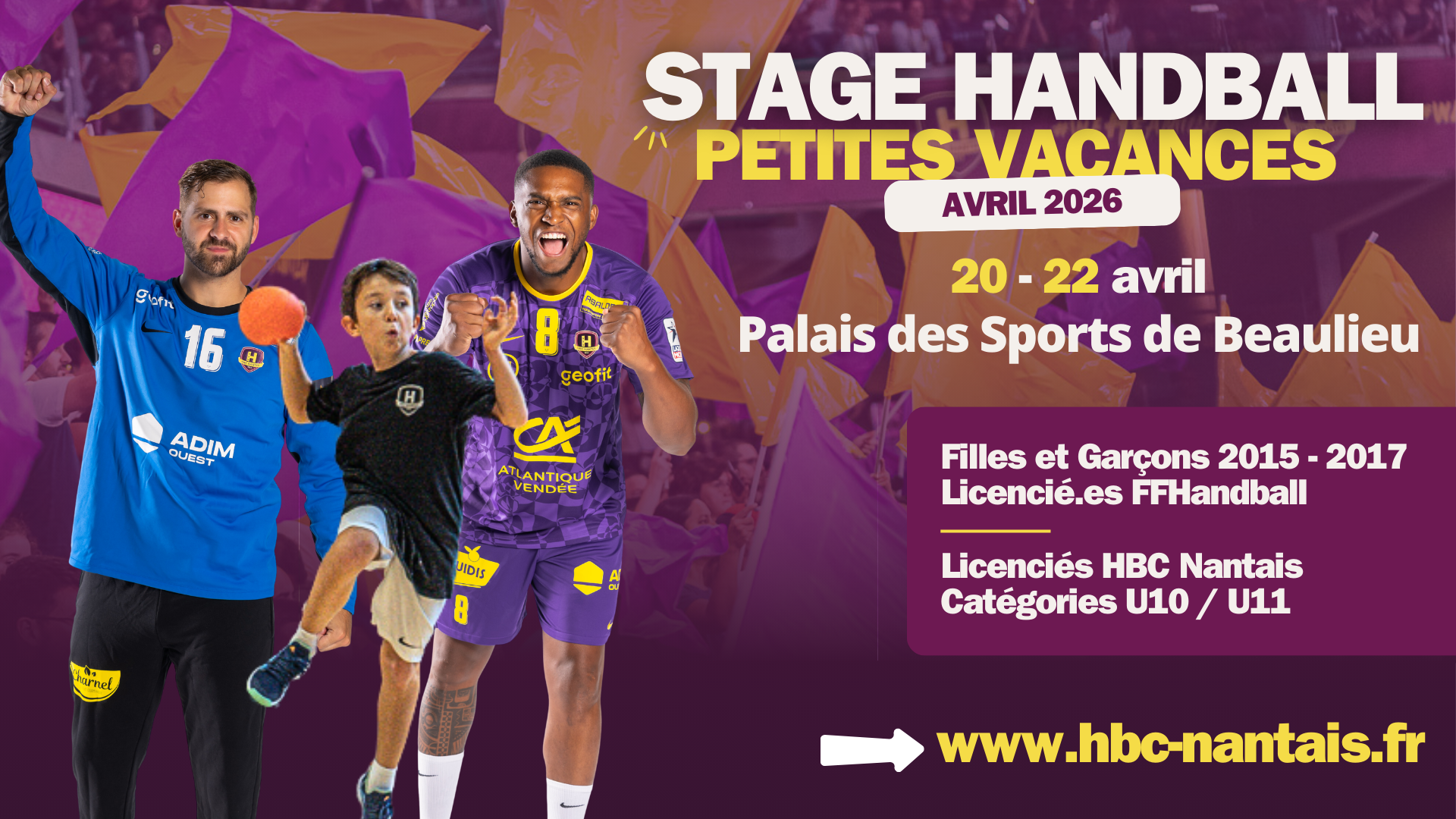 Stage Jeunes Handball : du 20 au 22 avril !