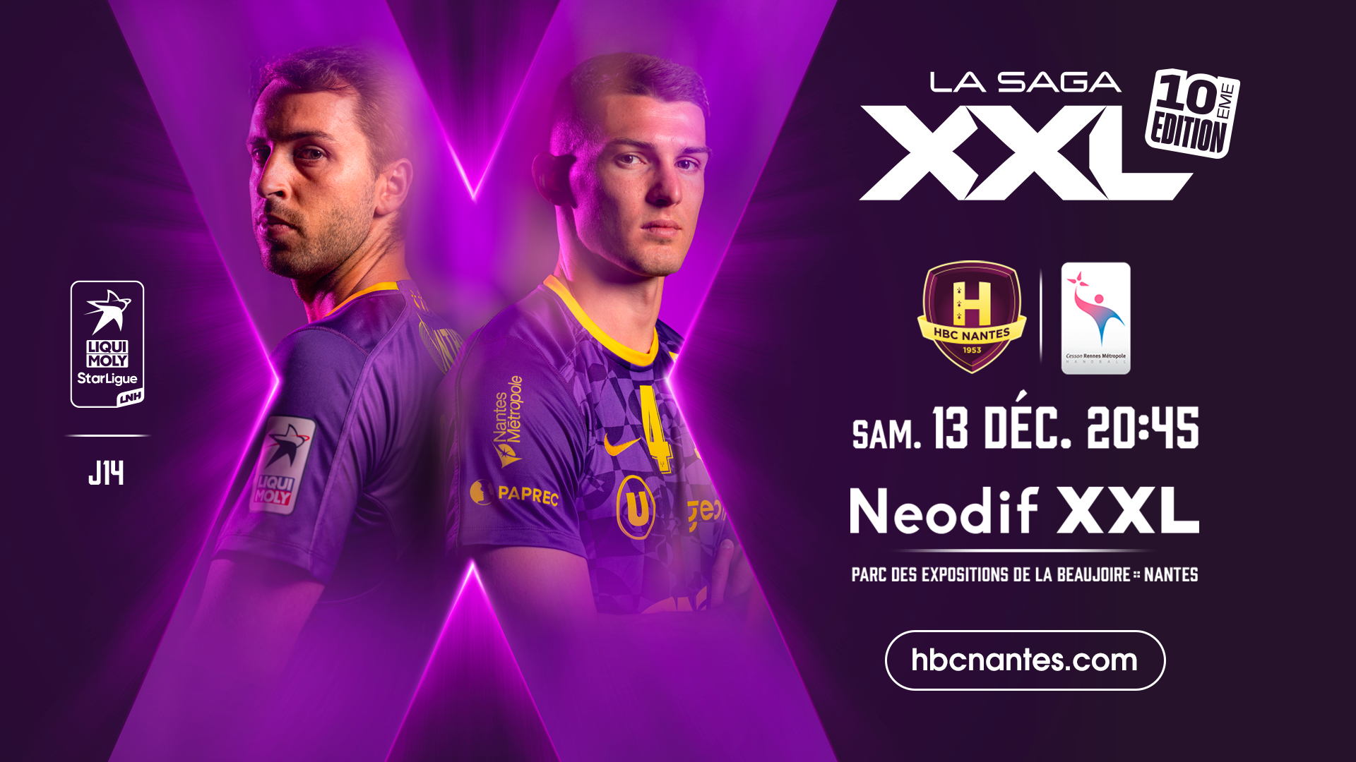 HBC Nantes - Cesson : Samedi 13 décembre à 20h45