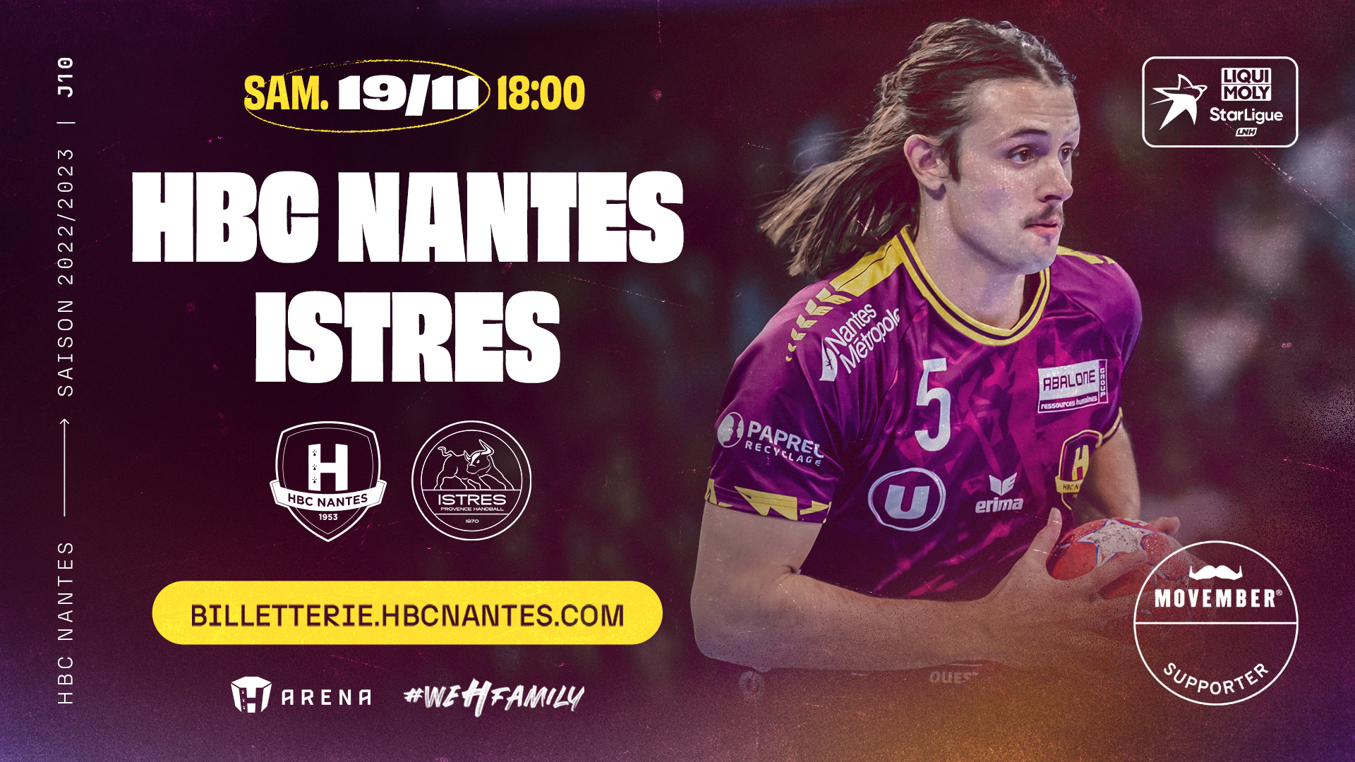 HBC Nantes - Istres : un match soutien à Movember