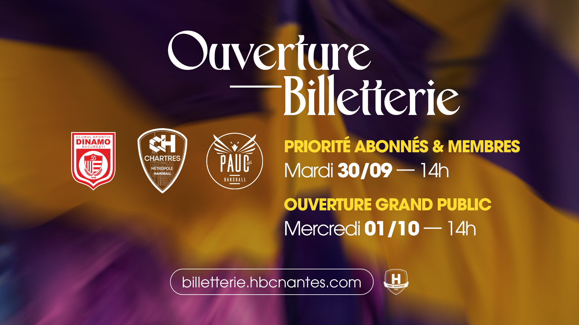 Ouverture billetterie : Bucarest, Chartres & Aix
